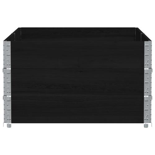 Plantekasse 150x100 cm massivt fyrretræ sort
