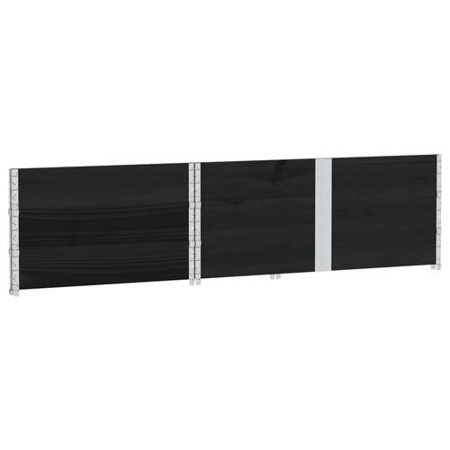 Plantekasse 150x100 cm massivt fyrretræ sort
