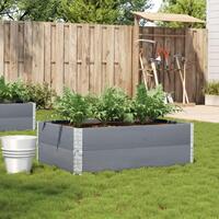 Plantekasse 120x80 cm massivt fyrretræ grå