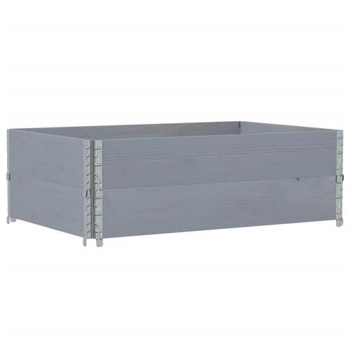 Plantekasse 120x80 cm massivt fyrretræ grå