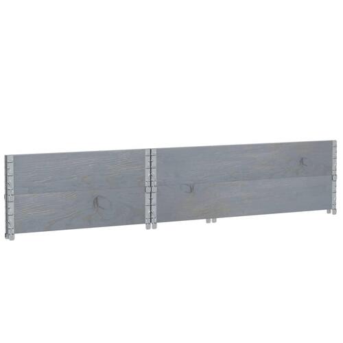 Plantekasse 120x80 cm massivt fyrretræ grå