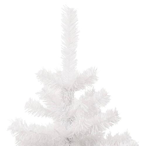 Juletræ med lys og juletræsfod PVC 150 cm hvid