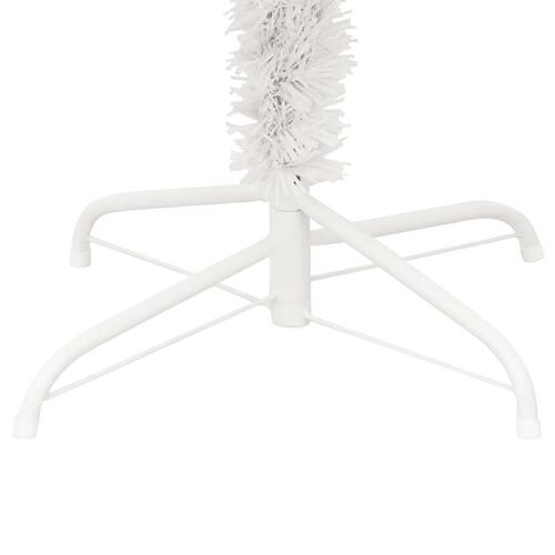 Juletræ med lys og juletræsfod PVC 150 cm hvid