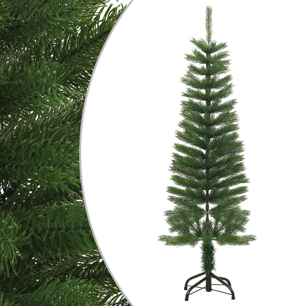 Kunstigt smalt juletræ med juletræsfod 120 cm PE