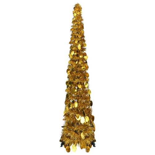 Kunstigt pop op-juletræ 120 cm PET guldfarvet