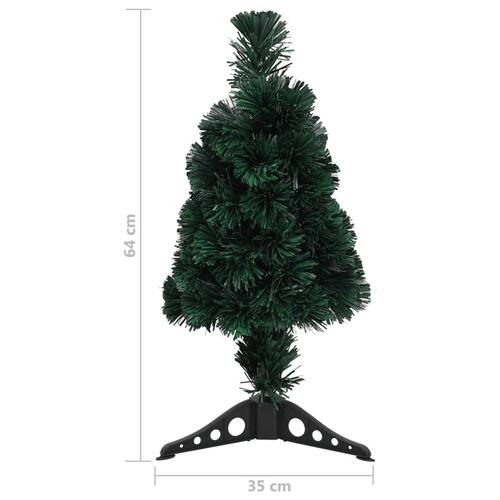 Kunstigt smalt juletræ med juletræsfod 64 cm fiberoptisk