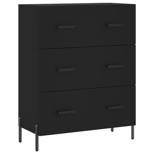Højskab 69,5x34x180 cm konstrueret træ sort