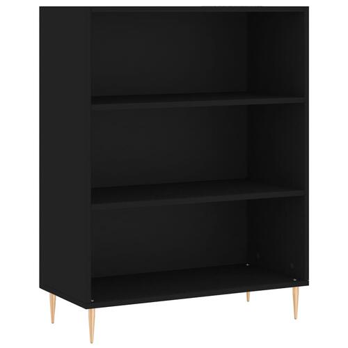Reol 69,5x32,5x180 cm konstrueret træ sort