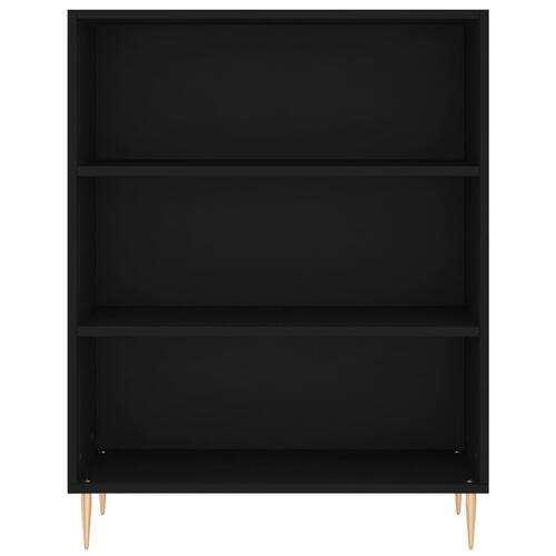 Reol 69,5x32,5x180 cm konstrueret træ sort