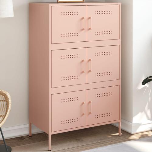 Højskab 68x39x113 cm stål lyserød