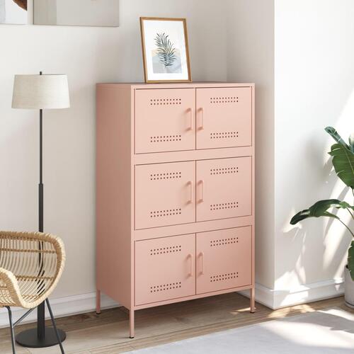 Højskab 68x39x113 cm stål lyserød