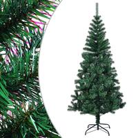 Kunstigt juletræ med farverige grene 240 cm PVC grøn