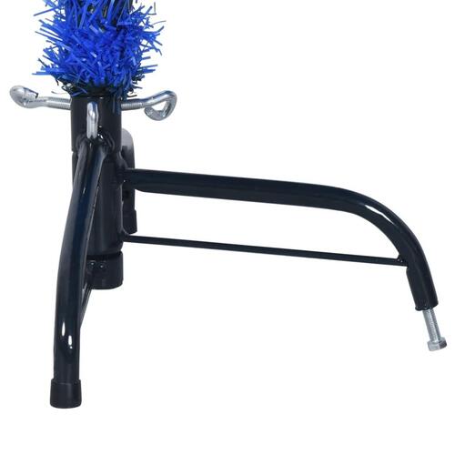 Kunstigt halvt juletræ med juletræsfod 120 cm PVC blå