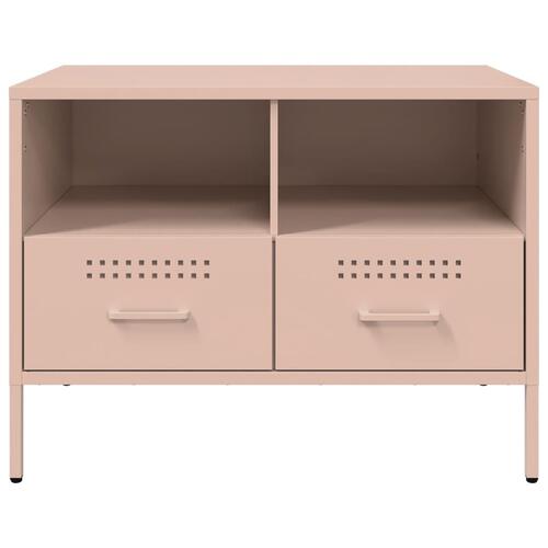 Tv-borde 2 stk. 68x39x50,5 cm stål lyserød