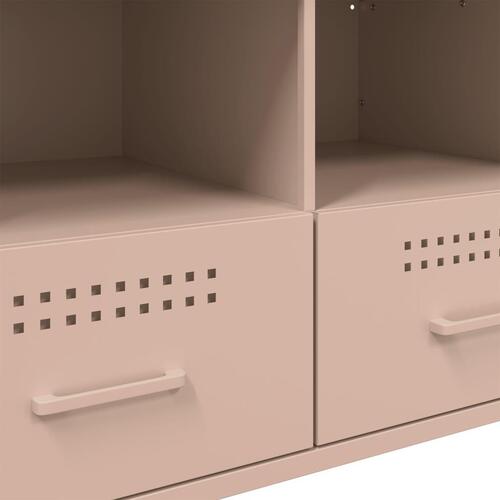 Tv-borde 2 stk. 68x39x50,5 cm stål lyserød
