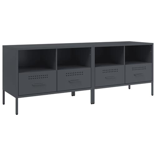 Tv-borde 2 stk. 68x39x50,5 cm stål antracitgrå