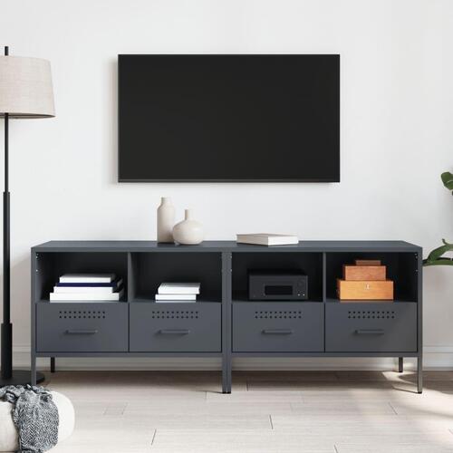 Tv-borde 2 stk. 68x39x50,5 cm stål antracitgrå