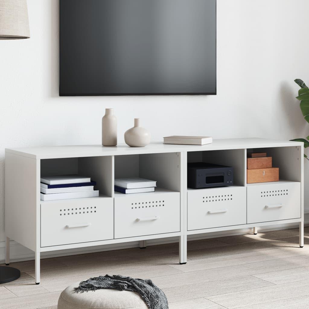 Tv-borde 2 stk. 68x39x50,5 cm stål hvid