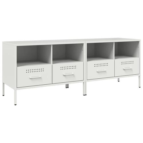 Tv-borde 2 stk. 68x39x50,5 cm stål hvid