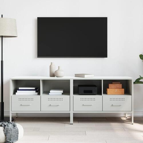 Tv-borde 2 stk. 68x39x50,5 cm stål hvid