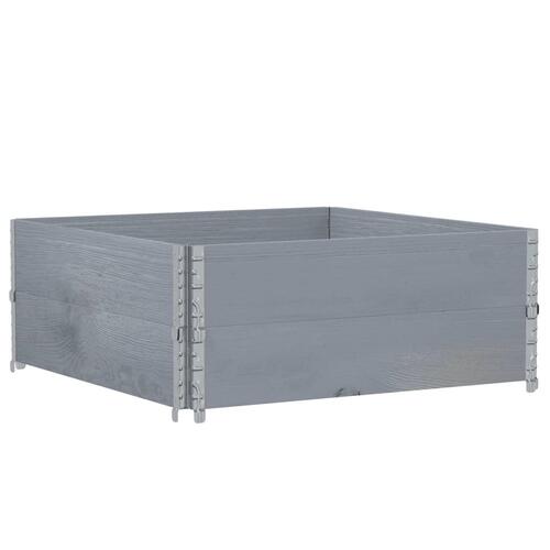 Plantekasse 100x100 cm massivt fyrretræ grå