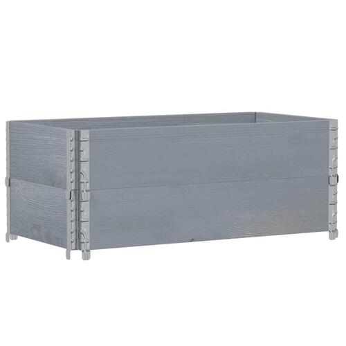 Plantekasse 100x50 cm massivt fyrretræ grå