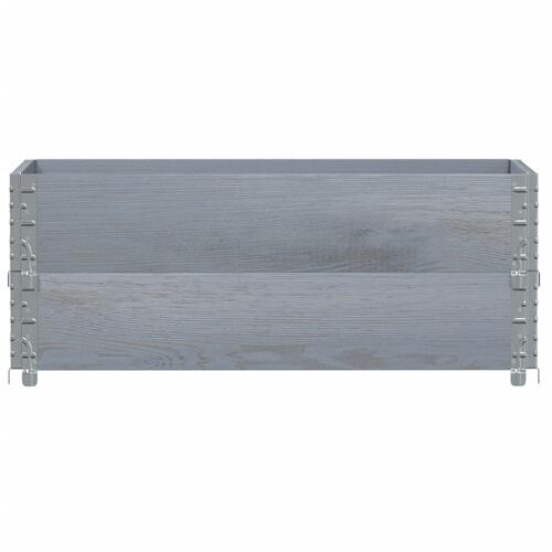 Plantekasse 100x50 cm massivt fyrretræ grå