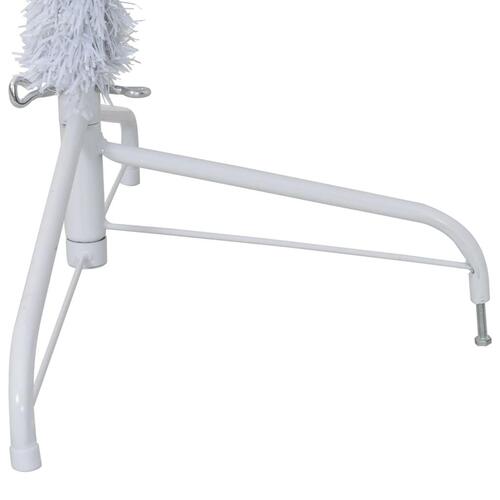 Kunstigt halvt juletræ med juletræsfod 210 cm PVC hvid