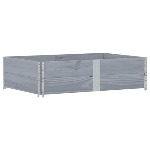 Plantekasse 150x100 cm massivt fyrretræ grå