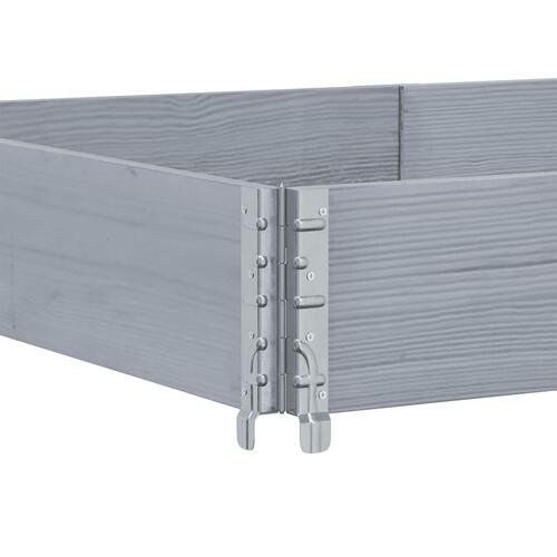 Plantekasse 150x100 cm massivt fyrretræ grå