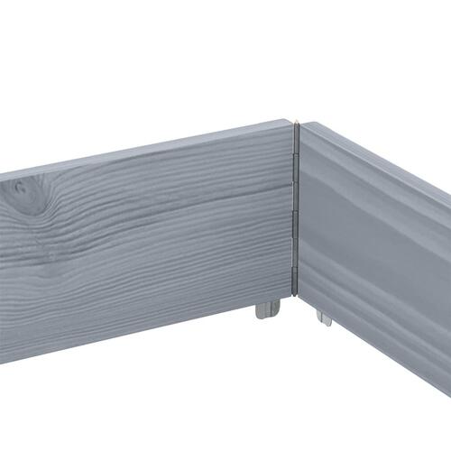 Plantekasse 150x100 cm massivt fyrretræ grå