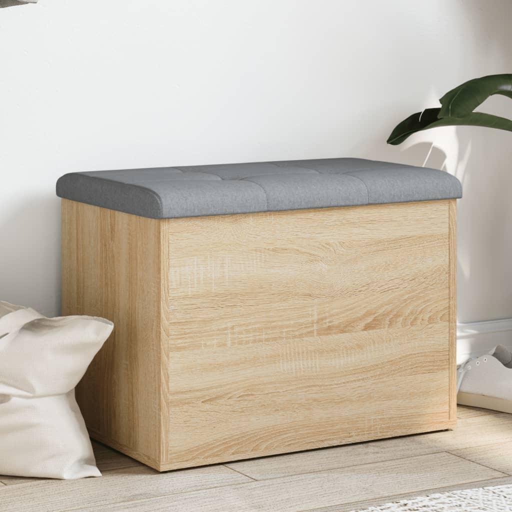 Skobænk 62x42x45 cm konstrueret træ sonoma-eg