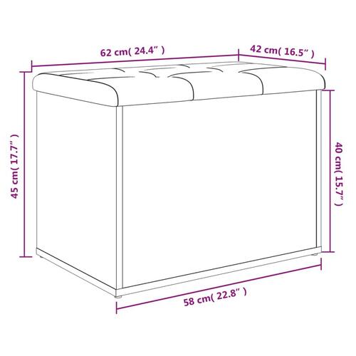 Skobænk 62x42x45 cm konstrueret træ sonoma-eg