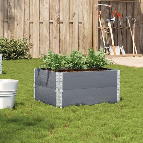 Plantekasse 80x60 cm massivt fyrretræ grå