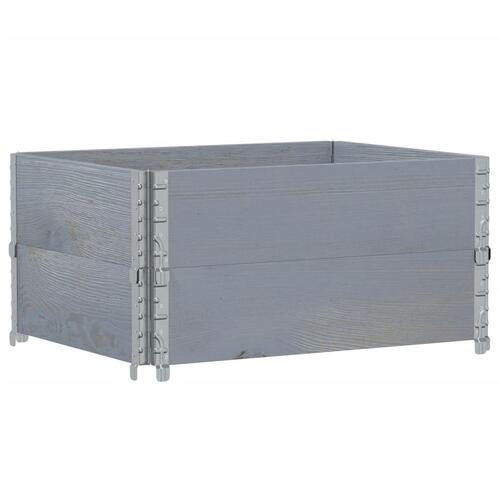 Plantekasse 80x60 cm massivt fyrretræ grå