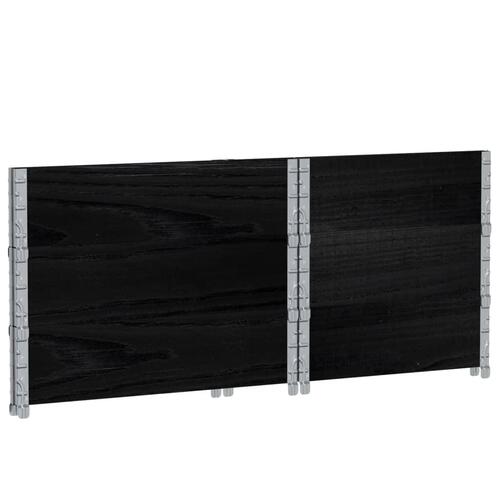 Plantekasse 80x60 cm massivt fyrretræ sort