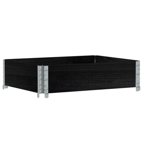 Plantekasse 80x60 cm massivt fyrretræ sort