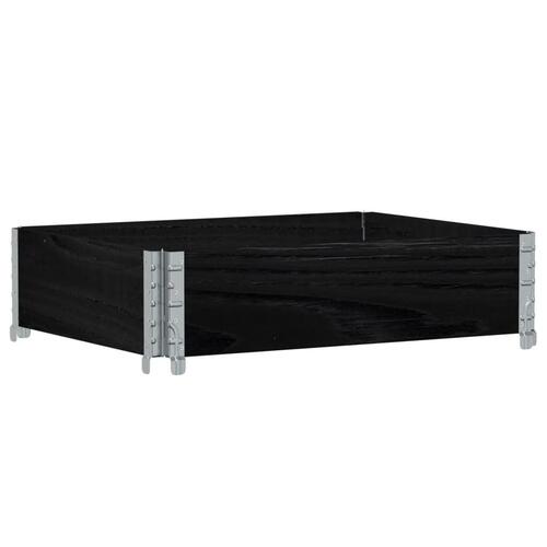 Plantekasse 80x60 cm massivt fyrretræ sort