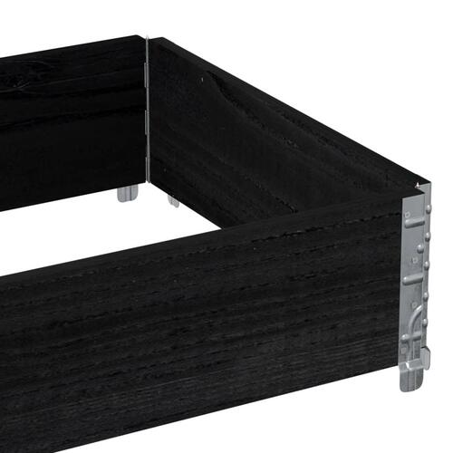 Plantekasse 80x60 cm massivt fyrretræ sort