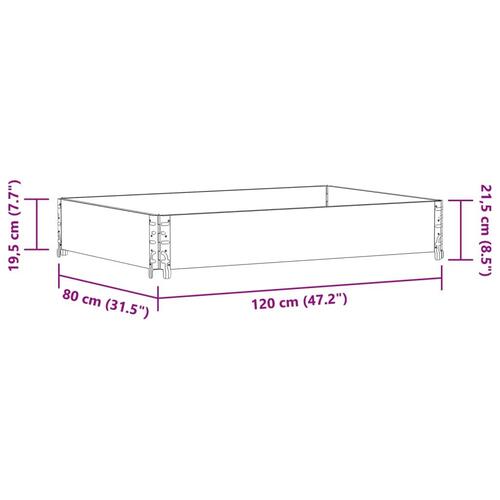 Plantekasse 120x80 cm massivt fyrretræ