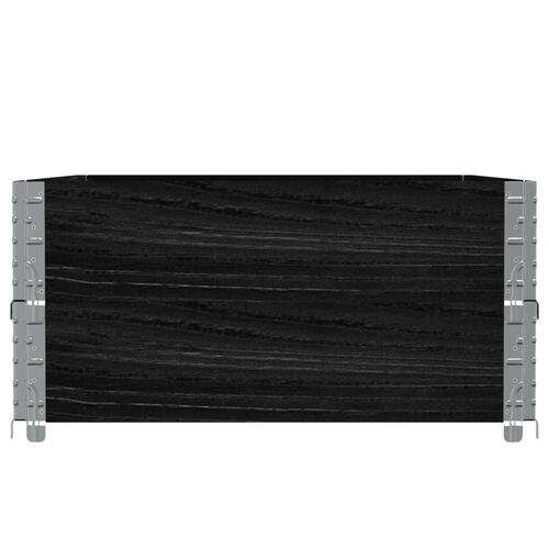 Plantekasse 120x80 cm massivt fyrretræ sort
