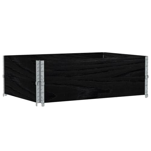 Plantekasse 120x80 cm massivt fyrretræ sort