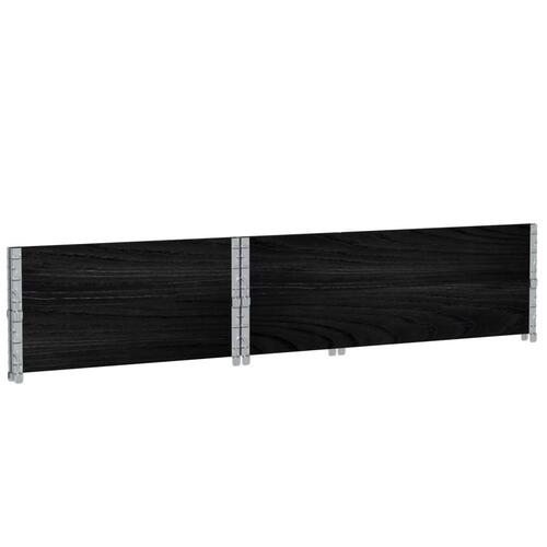 Plantekasse 120x80 cm massivt fyrretræ sort