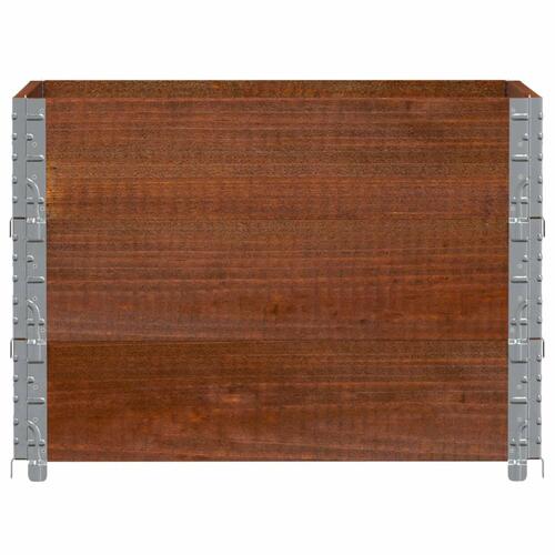 Plantekasse 80x60 cm massivt fyrretræ brun