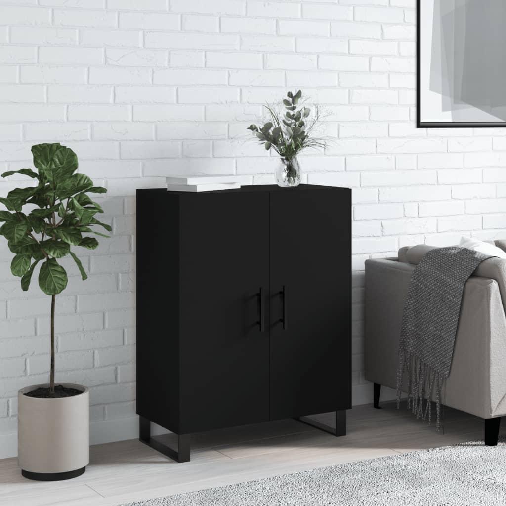 Skænk 69,5x34x90 cm konstrueret træ sort