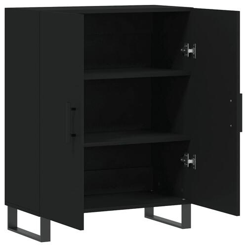 Skænk 69,5x34x90 cm konstrueret træ sort