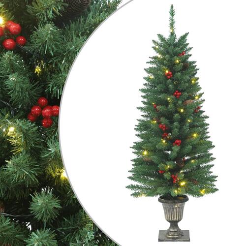 Kunstige juletræer 2 stk. 100 LED'er 120 cm grøn