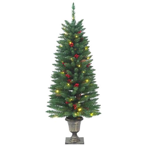 Kunstige juletræer 2 stk. 100 LED'er 120 cm grøn