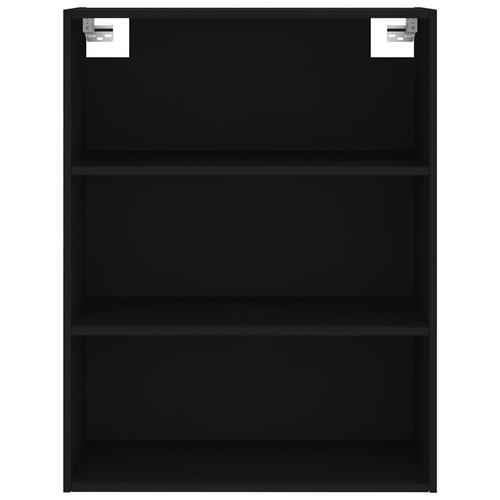 Reol 69,5x32,5x180 cm konstrueret træ sort