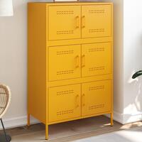 Højskab 68x39x113 cm stål sennepsgul